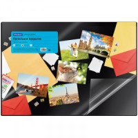 Настольное покрытие OfficeSpace 45*65см, черное, с прозрачным клапаном Арт.239043