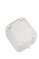 Makel роз. ОУ 1 мест. бел. (п/герм., крышка, IP44) 18304