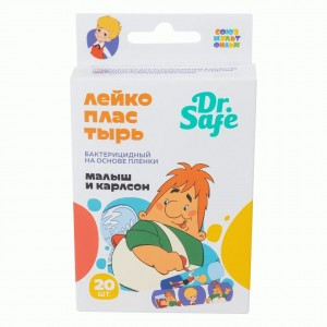 Лейкопластырь №20 СМФ Карлсон - Детский бактерицидный, 20шт в уп DR.SAFE