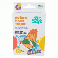 Лейкопластырь №20 СМФ Карлсон - Детский бактерицидный, 20шт в уп DR.SAFE
