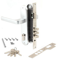 Замок врез 1526 Apecs (мат. хром) с ручками (3 ригеля)  \12