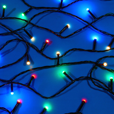 СНОУ БУМ Гирлянда эл. вьюн 20м, 200LED, мульти, 8 режимов, ПВХ черный, 220В