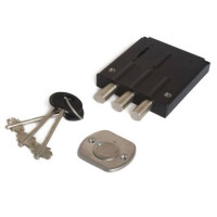 Замок врез ЗВ8 812 б/лиц.планки (3 ключа, БЕЗ тяг, 3 ригиля 14мм) Меттэм  \20