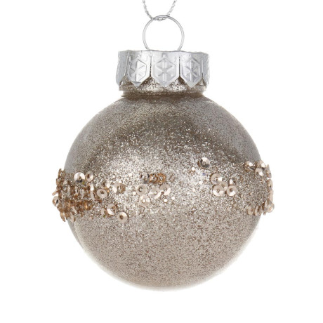 СНОУ БУМ Набор шаров 6 см, 6 шт, шампань, 2 вида, 26-178