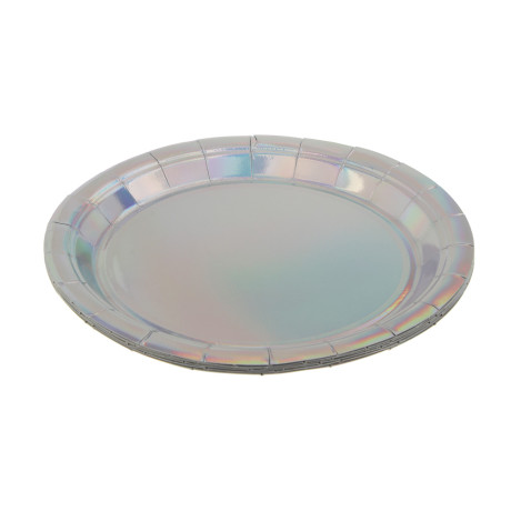 Fntastic Набор тарелок одноразовых, 6 шт, 18 см, голография, бумага