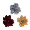 СНОУ БУМ Цветок Магнолия на клипсе 22 см, металл, полиэстер, глиттер, цвета в ассортименте, 3 цвета
