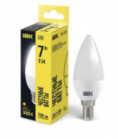 IEK лампа св/д свеча C35 E14  7W(700lm) 3000K 2K 113x37 матовая LLE-C35-7-230-30-E14