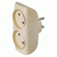 SmartBuy Разветвитель (тройник) 2роз. 10А бежевый 2.2кВт SBE-10-A04i-2