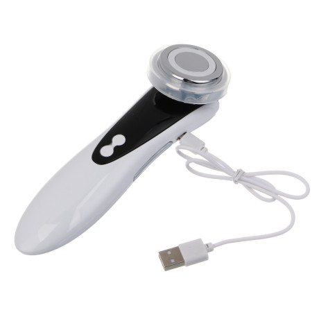 LEBEN Массажер для лица микротоковый 4 в 1, фототерапия, подтяжка кожи, 4 режима, 350мАч, белый