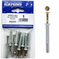 Дюбель-гвоздь потайной 6*40 (12 шт BL) (цена за уп) НАКРЕПКО 102101