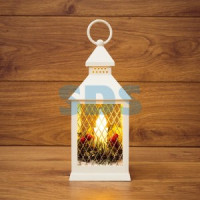 Фонарь декорат. новогод. со свечкой 1LED тепл.белый 10*24см, (3*ААА) IP20 513-042 Neon-Night
