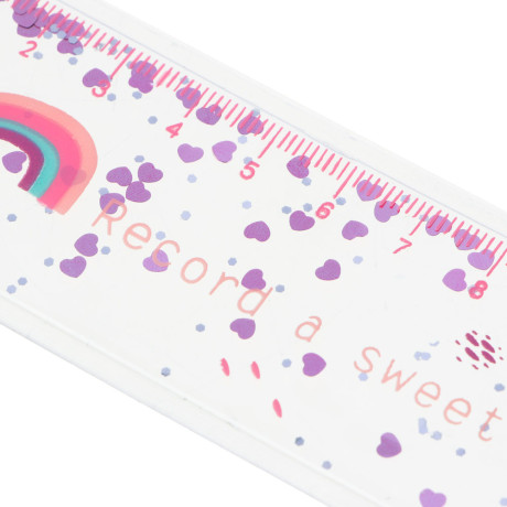 ЦАРЕВНА ЛЕБЕДЬ Линейка 12см гибкая, фигурная, цветной принт, брелок в форме лебедя