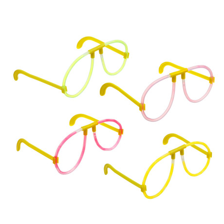 Неоновые очки, ширина очков 15см, пластик, 4 цвета