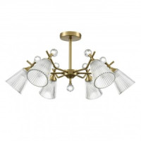 LUMION 8046/6C CLASSI LN25 латунь/прозрачное стекло люстра Е14 6x40W 220V AURICA