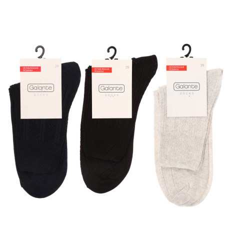 Носки с ослабленной резинкой GALANTE, р. 29, 80% хлопок, 17% полиамид, 3% эластан, цвета в ас-те