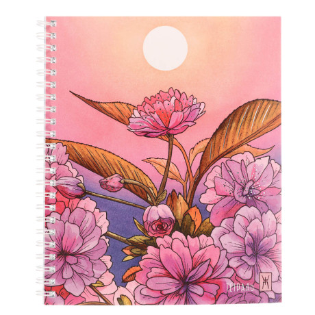 Тетрадь общая на спирали 80л. в клетку, обл.мел. картон, БЕЛЫЕ ЛИСТЫ, микс