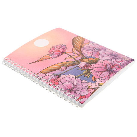 Тетрадь общая на спирали 80л. в клетку, обл.мел. картон, БЕЛЫЕ ЛИСТЫ, микс