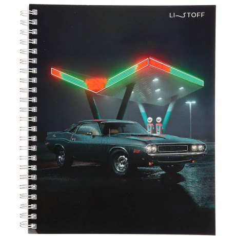 Тетрадь общая на спирали 80л. в клетку, обл.мел. картон, БЕЛЫЕ ЛИСТЫ, микс