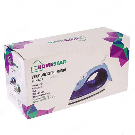 Утюг HOMESTAR HS-4002A 2200Вт тефлон. син./сер.