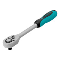 Ключ-трещотка 1/2&quot;, CrV, 72 зуба, с быстрым сбросом, матовый хром Stels