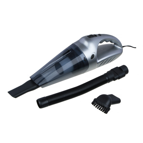 ЕРМАК Пылесос автомобильный 150Вт, 3 насадки, 3800Pa, серый