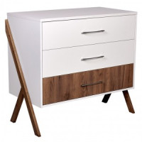 Комод Polini kids Porto 2200, белый-дуб крафт (мест 1)