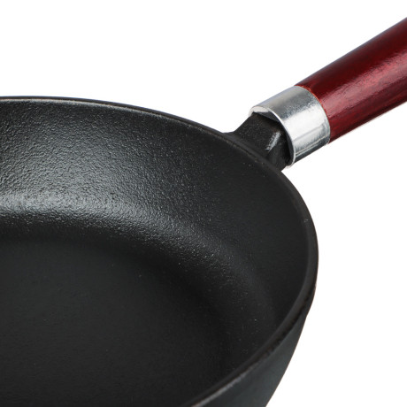 VETTA Сковорода чугун, d22х5см, деревянная ручка, индукция