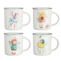 MILLIMI Кружка Принцессы, 310мл, фарфор, 4 дизайна