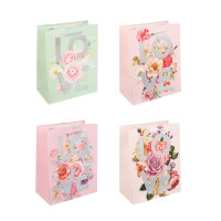 Пакет подарочный тм Fntastic M 18x23x10см, бумага, 4 дизайна, арт.8