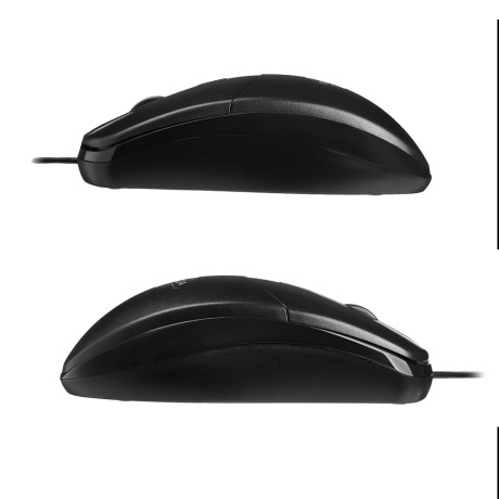 FORZA Компьютерная мышь проводная Silent, 1000DPI, бесшумный клик, длина провода 160см, чёрный