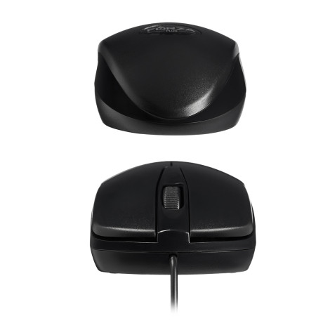 FORZA Компьютерная мышь проводная Silent, 1000DPI, бесшумный клик, длина провода 160см, чёрный