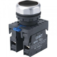 CHINT кнопка управления NP8-11BN/2 без подсветки, самовозвратом, чёрная, 1НО+1НЗ, IP65 (R) 667112