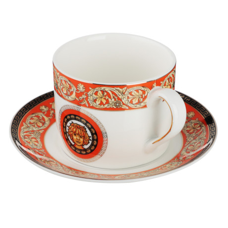 Рыжий Набор чайный 2 предмета, 220мл, 14см, фарфор, подарочная упаковка