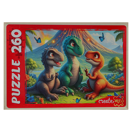 ПАЗЛЫ 260 элементов, 27,3х37,4x27,3см, 6 дизайнов