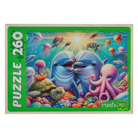 ПАЗЛЫ 260 элементов, 27,3х37,4x27,3см, 6 дизайнов