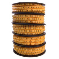 STEKKER Маркер кабельный "3" для провода сеч.4мм , желтый (500шт в упак) CBMR40-3 39113