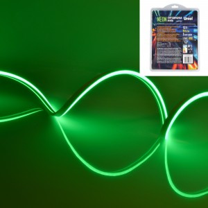 Uniel NEON гибкий неон, бухта  5м, зеленый свет ULS-N01-2835-120LED/m-6mm-IP67-DC12V-9W/m-5M-GREEN