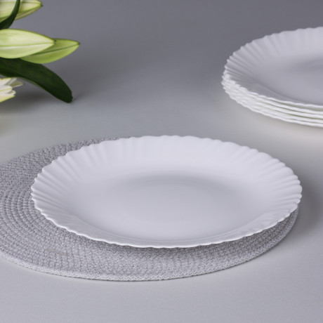 MILLIMI Бьянко Плюс Набор столовой посуды 19 пр., опаловое стекло