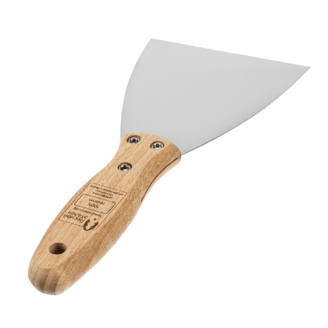 Шпательная лопатка из нержавеющей стали, 100 мм, буковая рукоятка, EFP Matrix