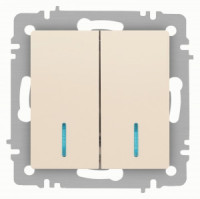 ЭРА Intro Accent мех. выкл. СУ 2 кл. (инд.) 10А 250В, слоновая кость 6-105-02