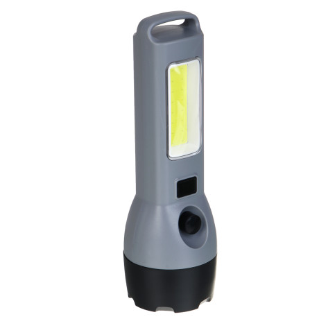 Фонарь ручной тм ЕРМАК, 1200 мАч, 175х52х30 мм, 4 режима, LED+СОВ, Type-C, пластик