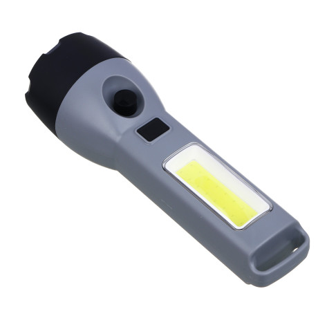 Фонарь ручной тм ЕРМАК, 1200 мАч, 175х52х30 мм, 4 режима, LED+СОВ, Type-C, пластик