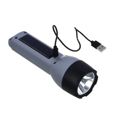 Фонарь ручной тм ЕРМАК, 1200 мАч, 175х52х30 мм, 4 режима, LED+СОВ, Type-C, пластик