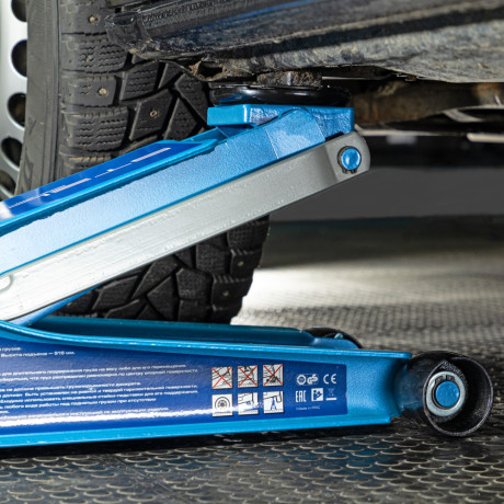 Домкрат гидравлический подкатной, быстрый подъем, 3т Low Profile Quick, 75-515 мм, профессиональный Stels