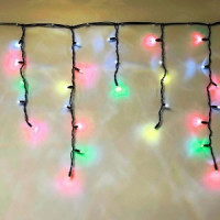 "Гирлянда-бахрома 120LED разноцв. 3.0*0.7м., провод прозр. IP20 SIC-120M Funray