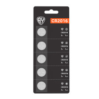 BY Батарейки CR2016 5шт в блистере, отрывные, литиевые 3V