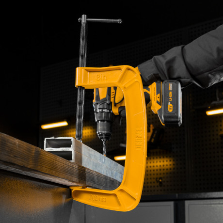 Струбцина G-образная, усиленная, 200 мм Denzel