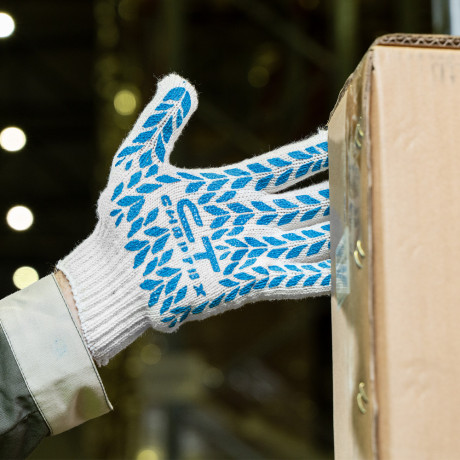 Перчатки х/б, ПВХ покрытие, "Протектор" 7 класс Сибртех