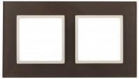 ЭРА 14 Elegance рамка СУ 2 мест.стекло, мокко+сл.к 14-5102-31 5374