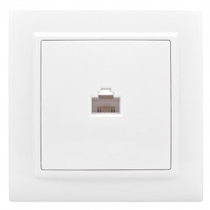 EKF Минск роз. комп. СУ 1 мест. бел. (RJ45) ERK01-035-10